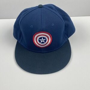 Captain America Baseball Flat Cap Adult Marvel Comics Superhero Adjustable Hat